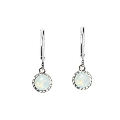 Earrings Lina 925 silver white opal