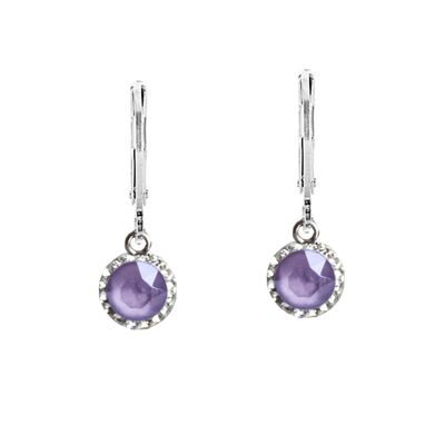 Earrings Lina 925 silver crystal lilac