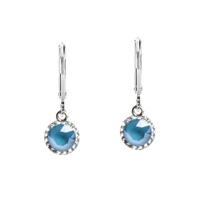 Earrings Lina 925 silver crystal azure blue