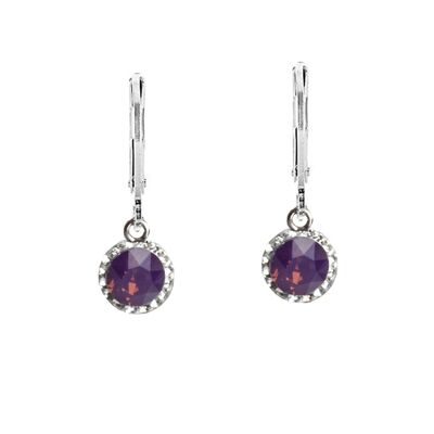 Earrings Lina 925 silver amethyst opal