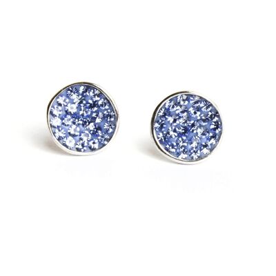 Clous d'oreilles Lucy en argent 925 saphir clair