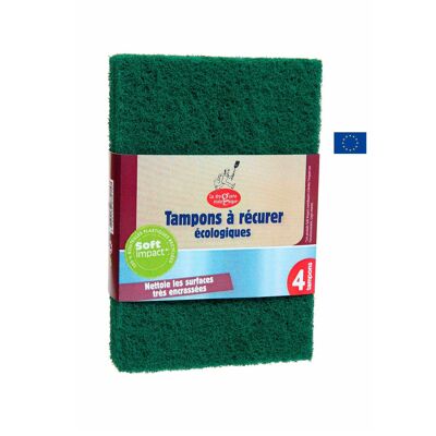 Eco-friendly scouring cloth - Set of 4 - Recycled plastic