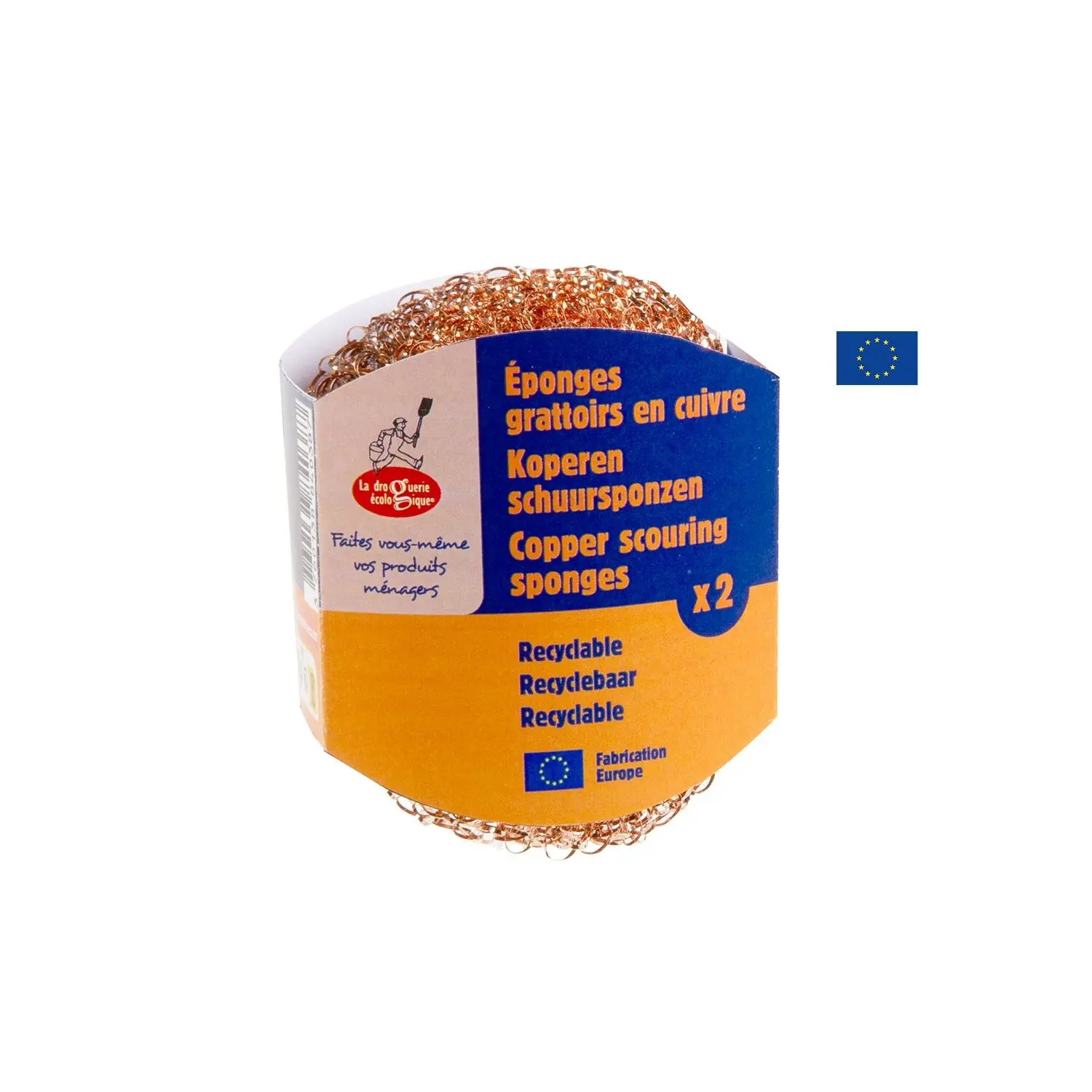 Eponges Grattoirs En Cuivre – Lot De 6 – Diamètre 8,5 Cm – Pour Casseroles, Poêles, Vaisselle – Réutilisable Et Non Rayant