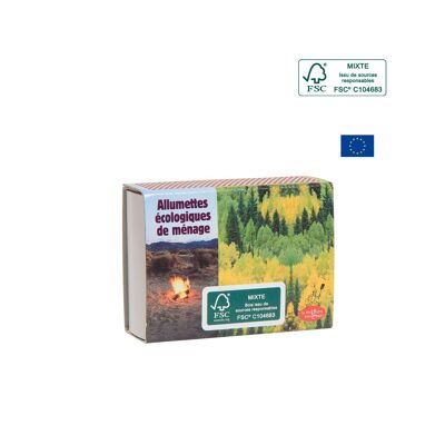 Schachteln mit 100 ökologischen Streichhölzern - 4er-Set