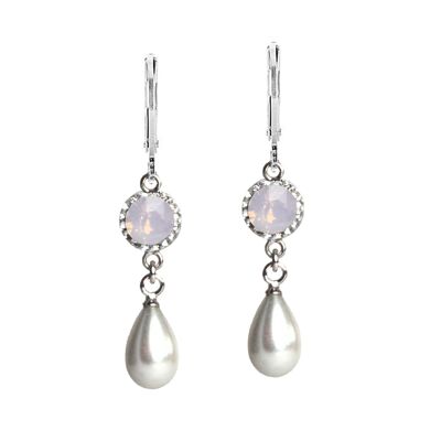 Earrings Greta 925 silver rose water opal
