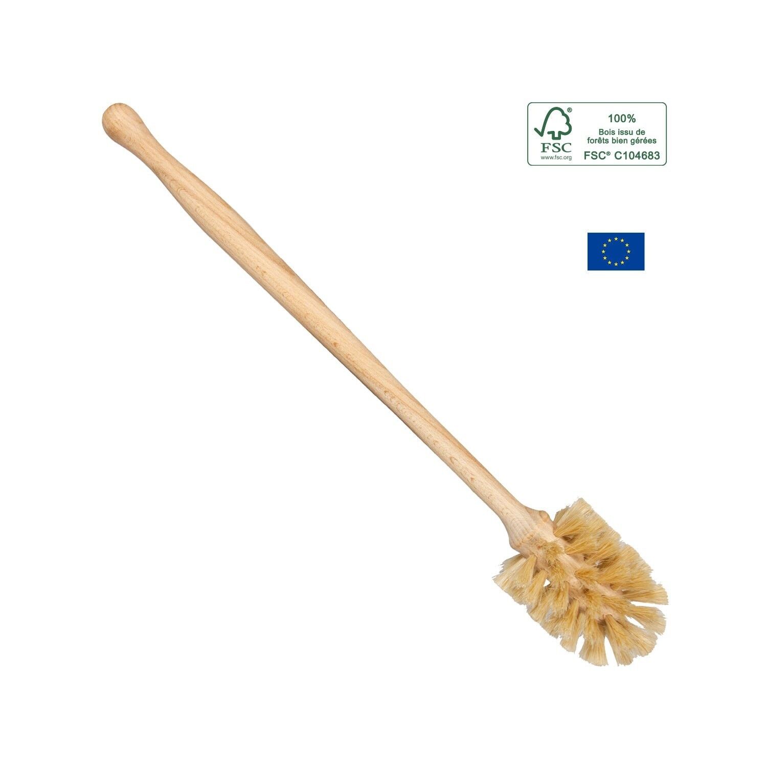 Flaschenbürste aus Holz und Rosshaar