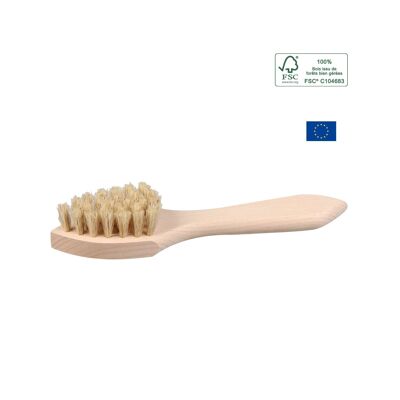 Clear wood and horsehair waxing brush