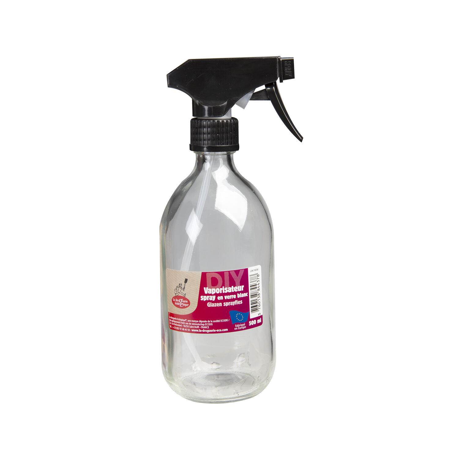 500ml white glass spray bottle