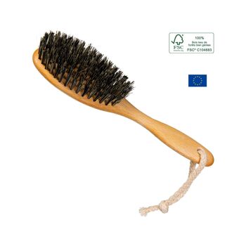 Brosse de toilettage pour chien et chat - Fibres naturelles et bois écologique