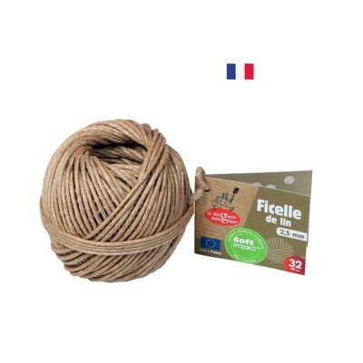 Ball of ecological linen twine 2.5 mm