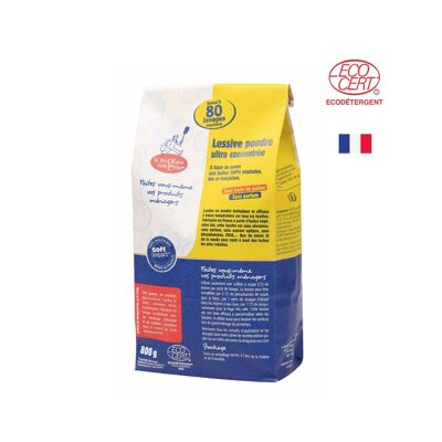 Ultra-concentrated ecological washing powder 800 g bag