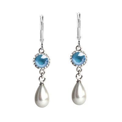 Earrings Greta 925 silver crystal azure blue