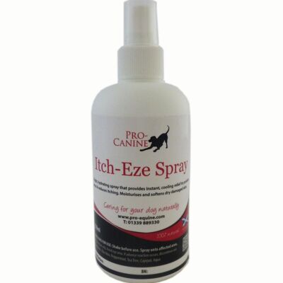 Pro-Canine Itch-eze Spray - soulagement instantané pour le chien qui démange