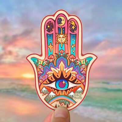Signo de la mano de Hamsa - Pegatina
