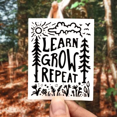 Learn Grow Repeat - Sticker