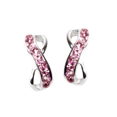 Studs Infinity 925 silver light rose