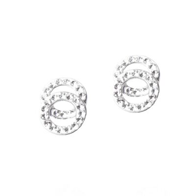 Studs Doble 925 silver crystal