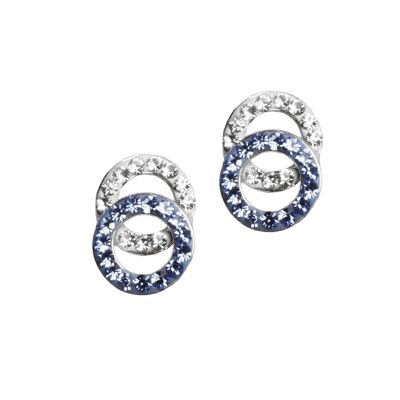 Studs Doble 925 silver crystal-light sapphire