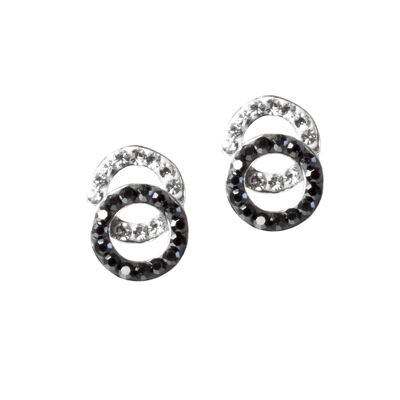 Ohrstecker Doble 925 Silber crystal-hematite