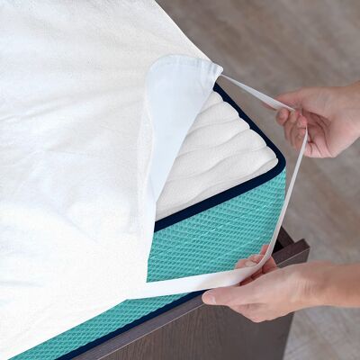 Protector de colchón ZenPur, protector de colchón transpirable, impermeable estándar 100, protección contra la humedad, almohadilla para incontinencia, cubrecolchón lavable e impermeable