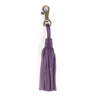 NATURAL LEATHER KEYCHAIN TASSEL FAIR TRADE PRODUCT 2