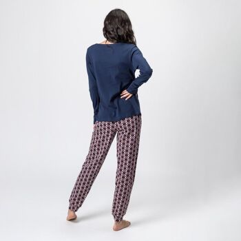 PYJAMA COTON BIO GAMMA POINTS MARINE 8