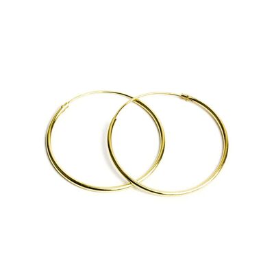 Creole 925 silver gold plated 30mm
