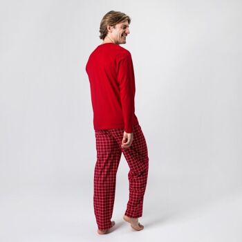 PYJAMA COTON BIO HOMME IOTA CHECKS ROUGE 8