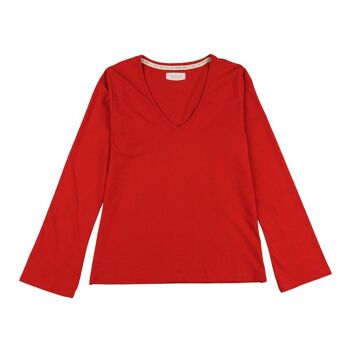 T-shirt Sira en coton bio rouge 3