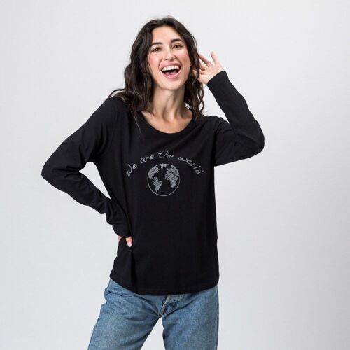 ORGANIC COTTON SHIRT BASIC BLACK FAIR TRADE PRODUCT