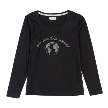 T-shirt basique noir en coton biologique Produit équitable 3