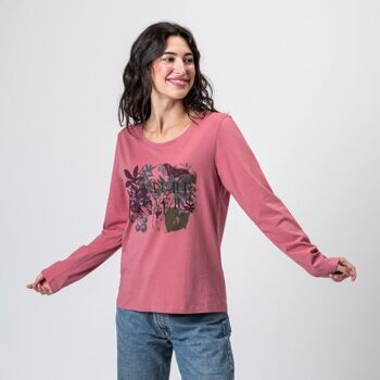 T-shirt basique rose en coton biologique Produit équitable 4