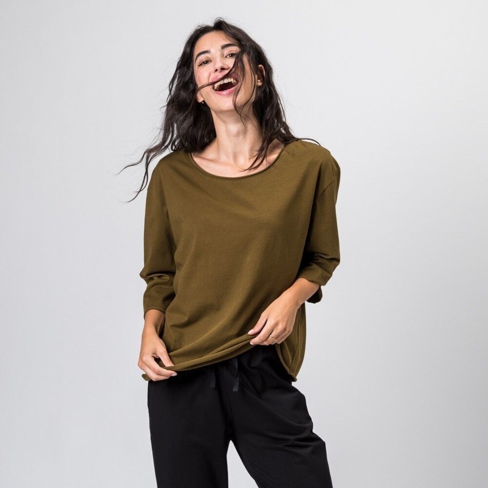 T-shirt Balance en coton bio kaki