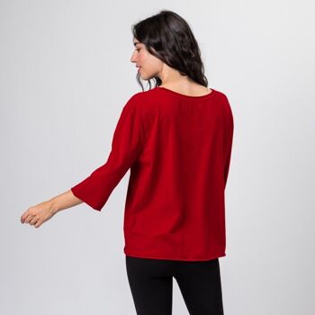 CHEMISE EN COTON BIOLOGIQUE BALANCE ROUGE PRODUIT ÉQUITABLE 5