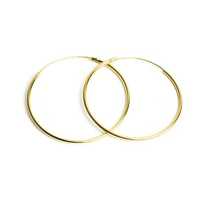 Creole 925 silver gold plated 35mm