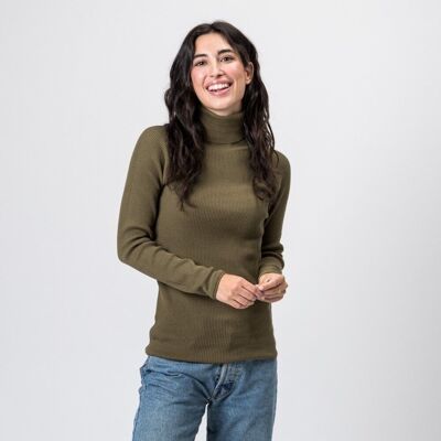 ORGANIC COTTON JERSEY OMEGA FAIR TRADE PRODUCT khaki