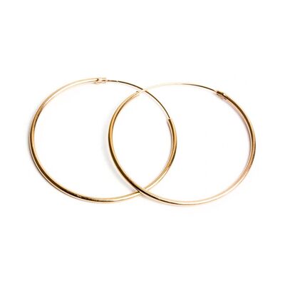 Creole 925 silver rose gold plated 35mm