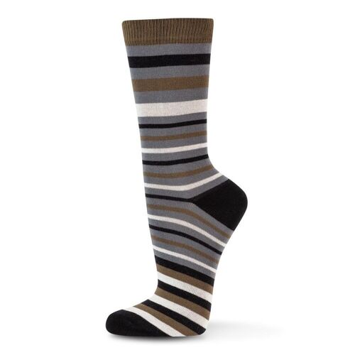 ORGANIC COTTON VERALUNA SOCKS MLTICOLR STRP CAQUI