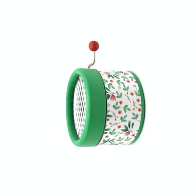 Hand Cranked decorated with flowers and with the song you choose from the menu.  Green