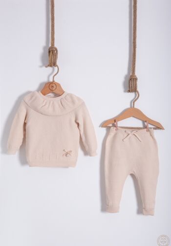 Combinaison pour bébé en tricot bio moderne - Deux pièces 6