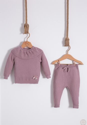Combinaison pour bébé en tricot bio moderne - Deux pièces 8