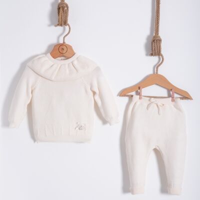 Completo neonato in maglia organica moderna - Due pezzi