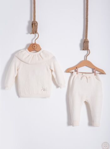 Combinaison pour bébé en tricot bio moderne - Deux pièces 1