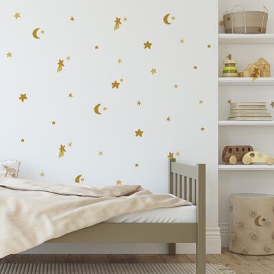 Wall sticker Stars and Moons Sand