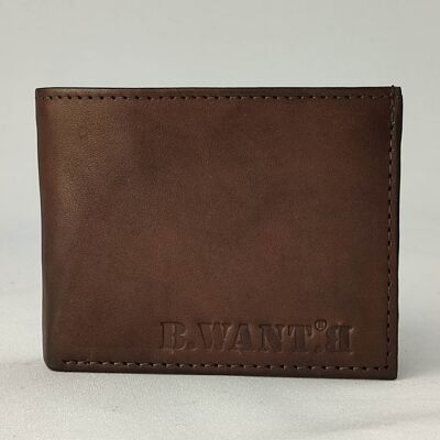 Capo Dyed Dark Brown Wallet. with purse