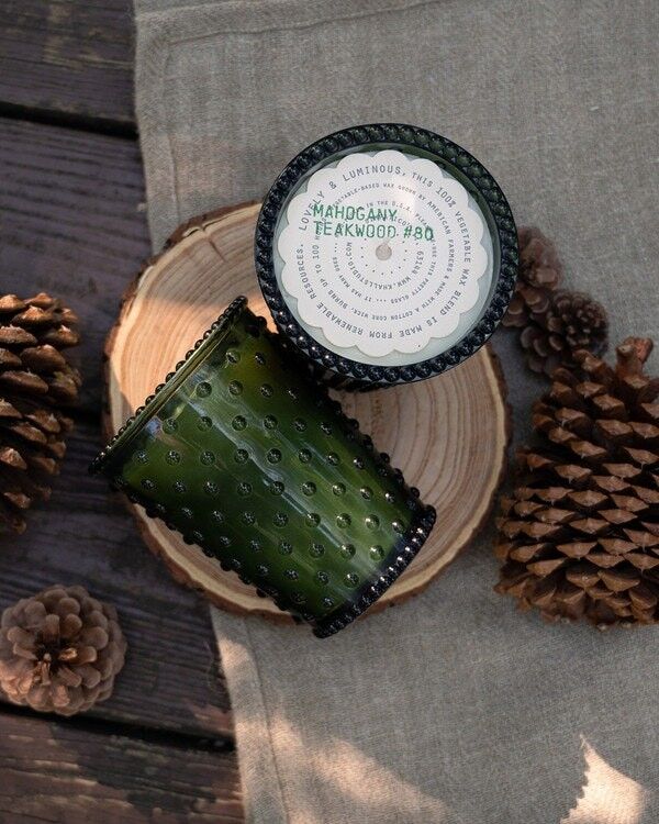 Simpatico Hobnail Candle #80 Mahogany Teakwood