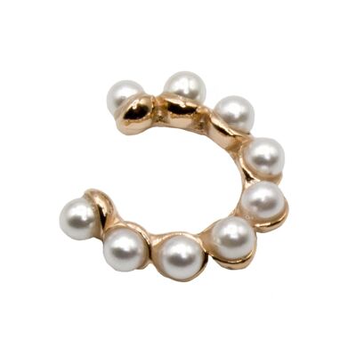Earcuff Pearl 925 silver rose gold plated