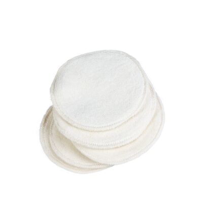 Washable make-up remover cotton pads 6cm (set of 50)