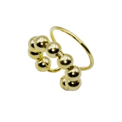 Earcuff ball 925 silver gold plated