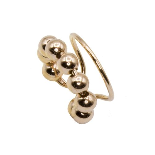 Earcuff Ball 925 Silber rosevergoldet